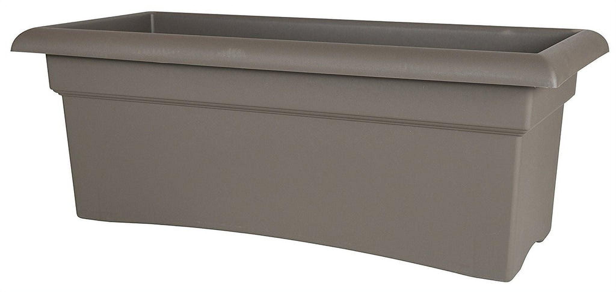 Charcoal Gray 26-inch Wide Resin Veranda Deck Box Planter