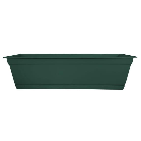 Bloem Dayton 6.87 in. H X 24 in. W Plastic Ocean Series Window Box Turtle Green