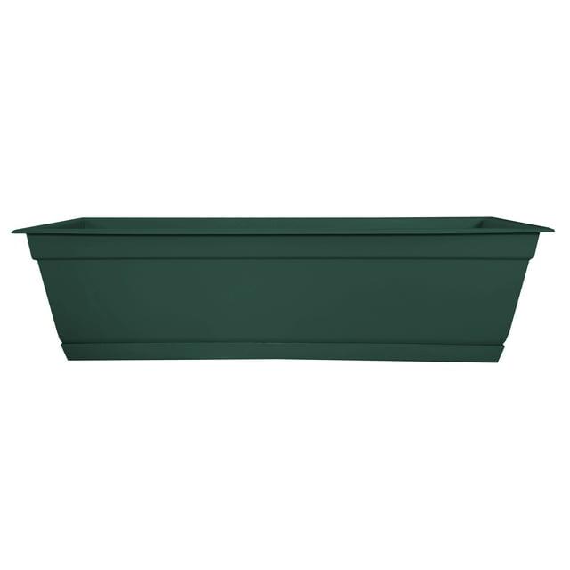 Bloem Dayton 6.87 in. H X 24 in. W Plastic Ocean Series Window Box Turtle Green