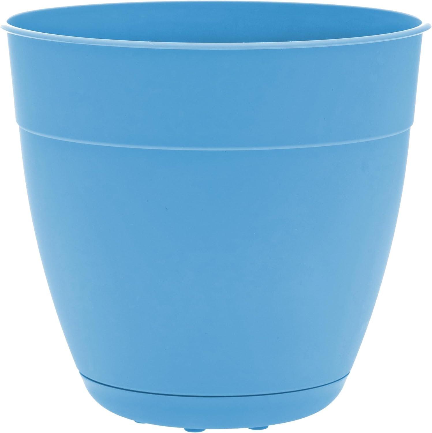 Bloem Dayton 5.75 in. H X 6 in. D Plastic Planter Ocean Blue