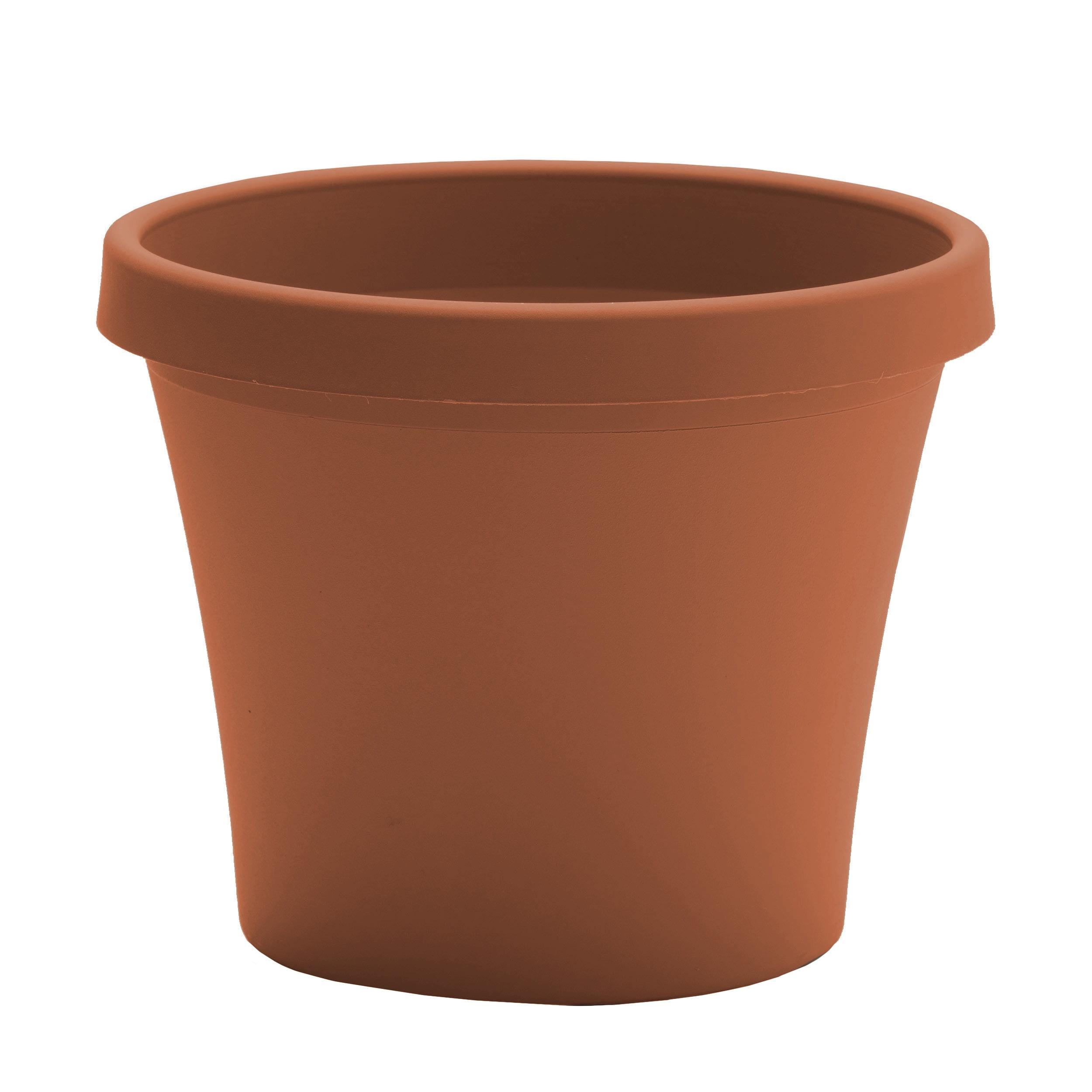 Bloem TerraPot 10.7 in. H X 12 in. D Resin Planter Terracotta Clay