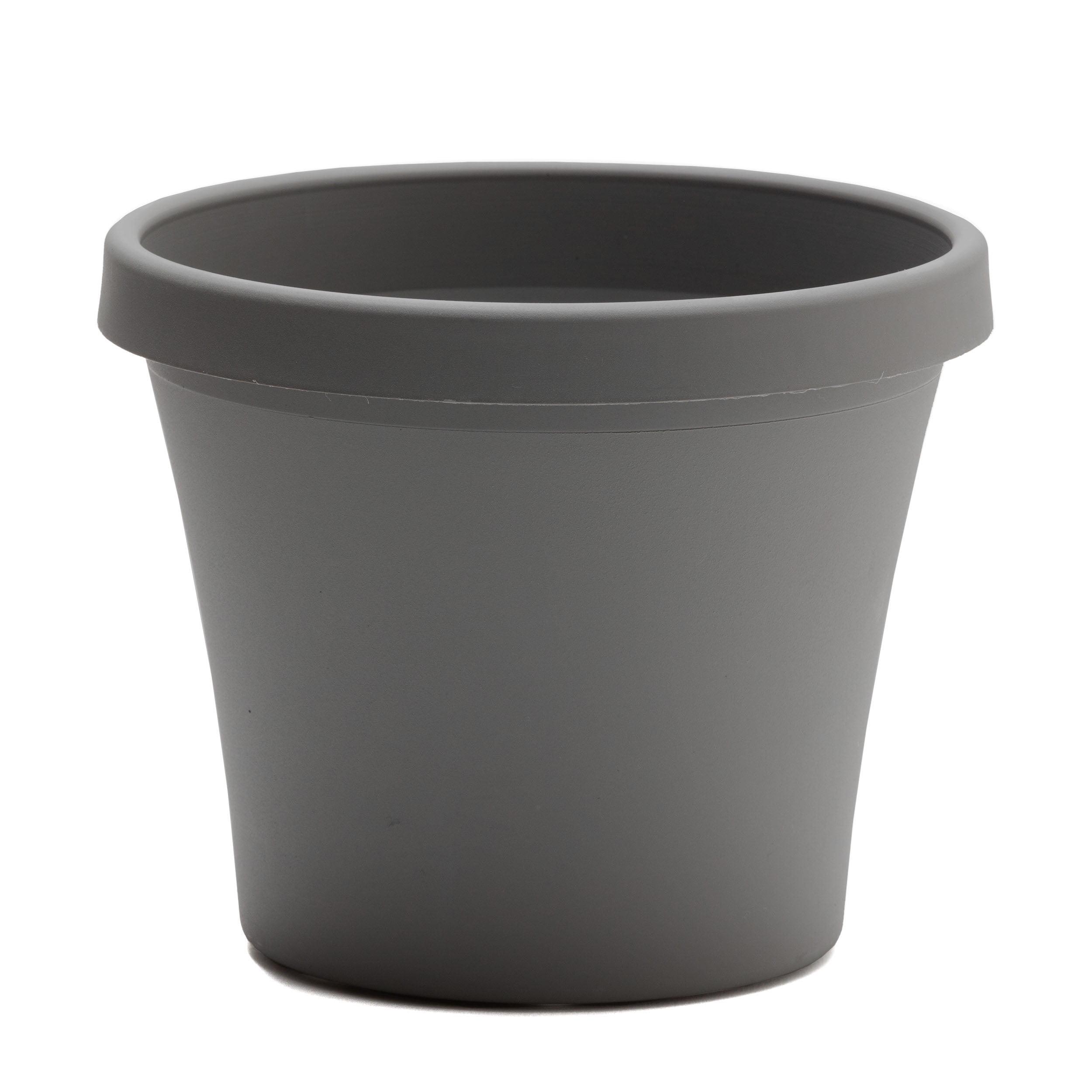 Bloem 14-inch Charcoal Gray Round Resin Planter