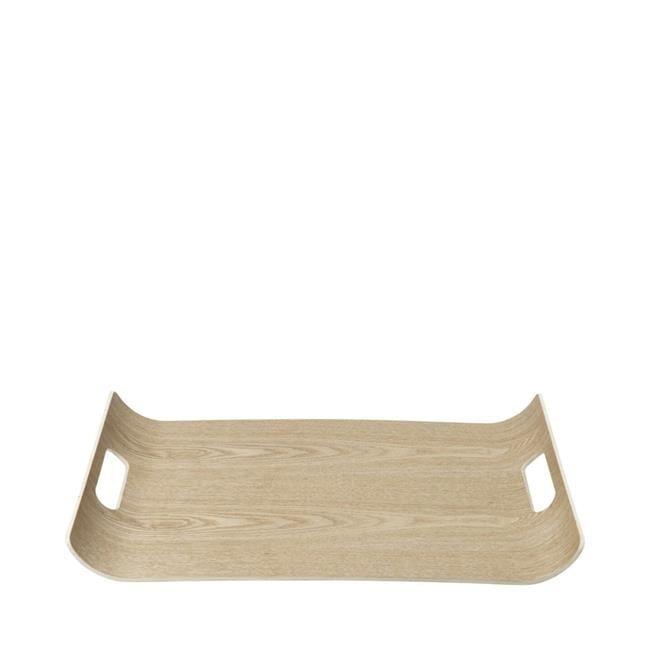 Wilo Large Natural Hardwood Serving Tray with Handles