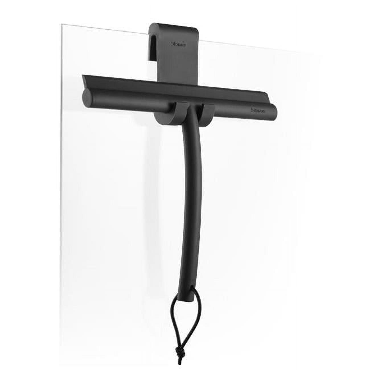 Black Silicone Shower Squeegee with Hanger