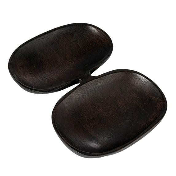 Bloomingville Modern Wood Serving Dish with 2 Sections, Brown