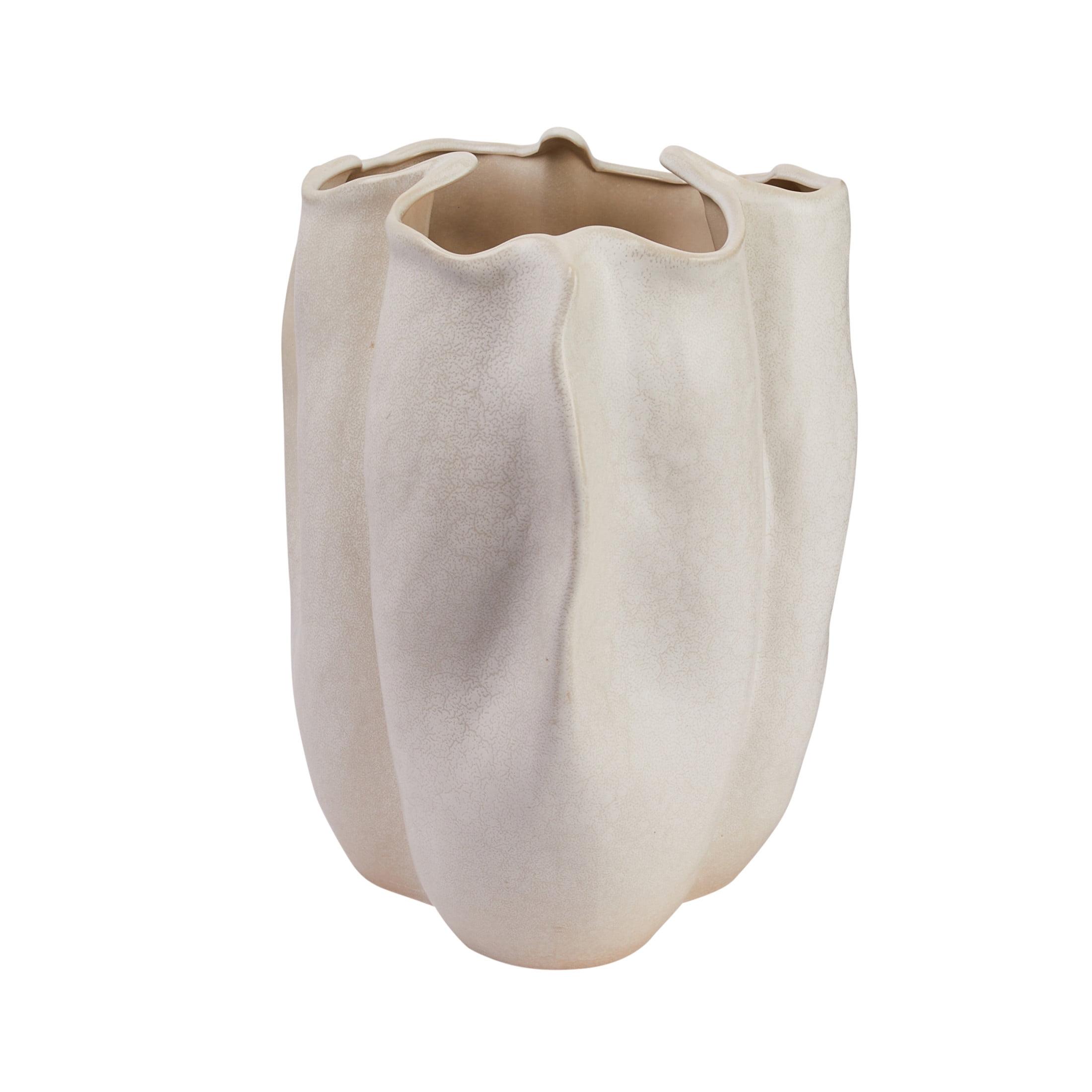 White Organic Shaped Ceramic Table Vase