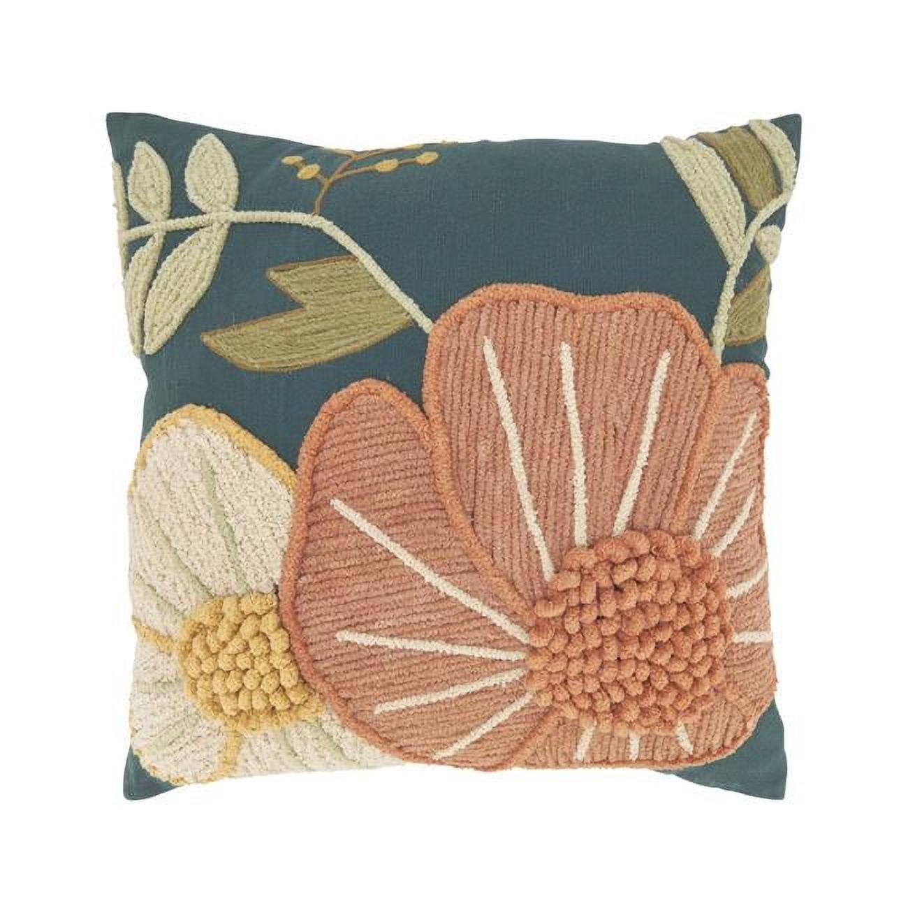 Saro Lifestyle Blossom Burst Throw Pillow Cover, 20"x20", Multicolored