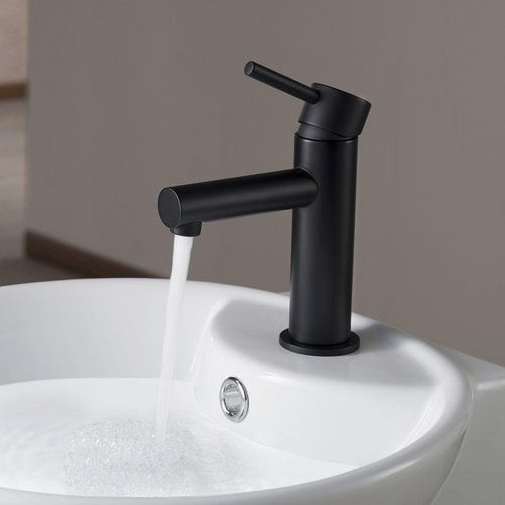 Blossom Matte Black Single-Hole Stainless Steel Bathroom Faucet