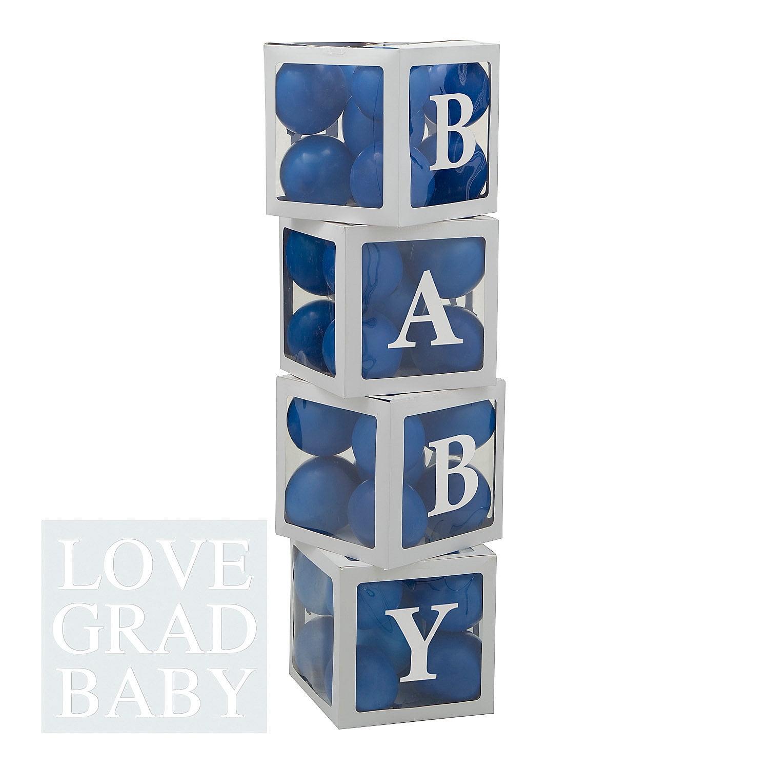 Blue Balloon Block Boxes Kit, Party Decor, Other, 87 Pieces