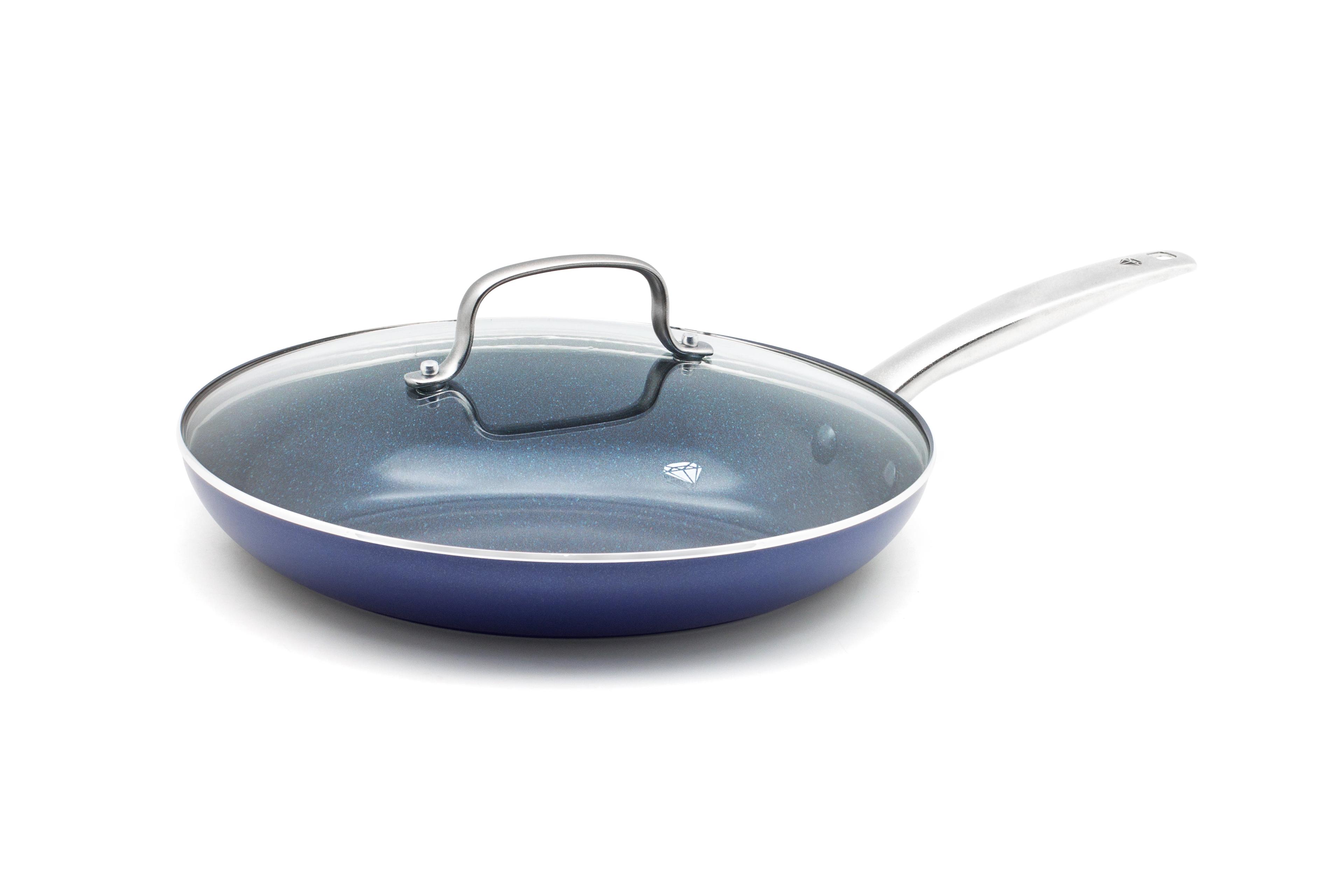 Blue Diamond 12" Aluminum Ceramic Non-Stick Frying Pan with Lid