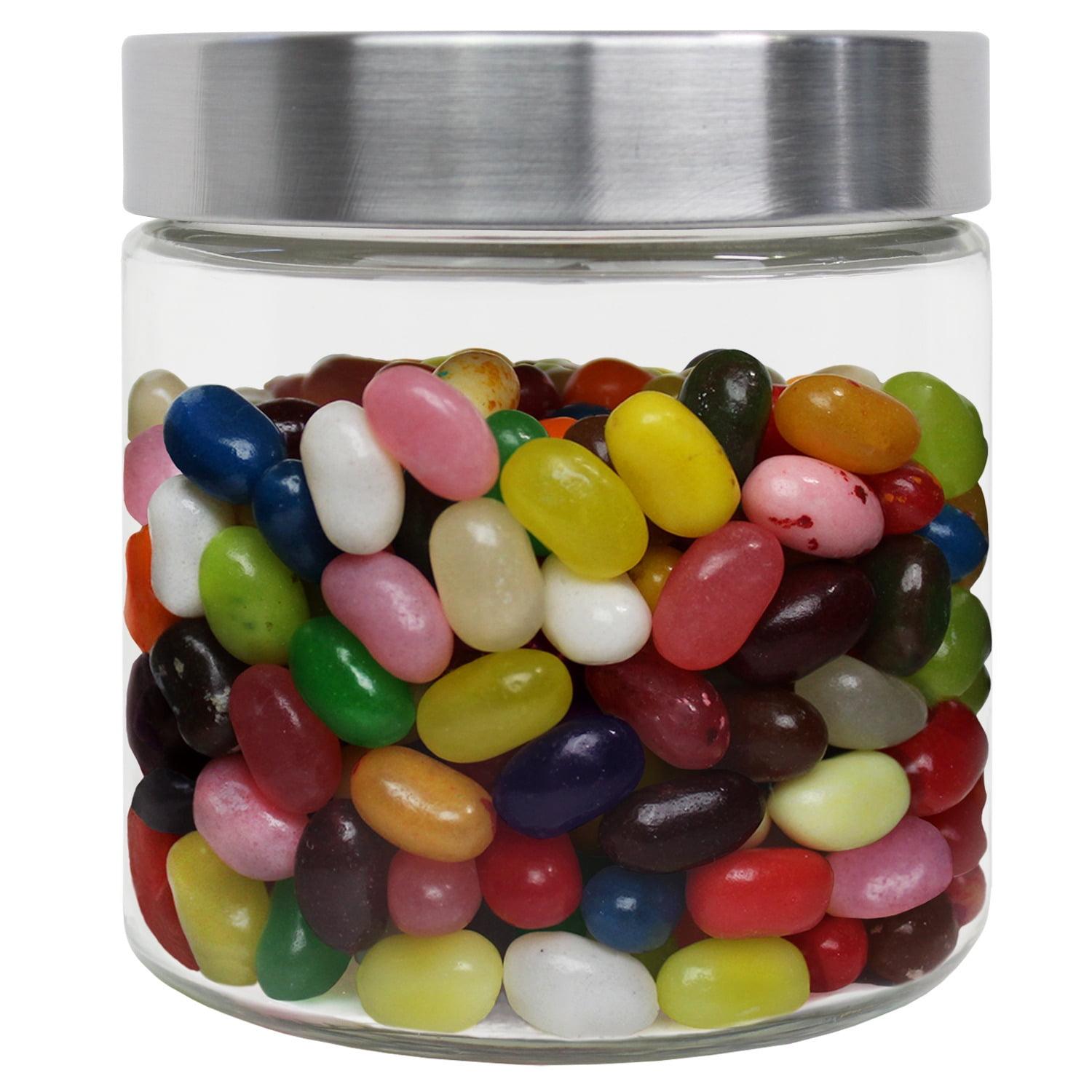 Blue Donuts Glass Jars With The Silver Screw Lid 700 ML