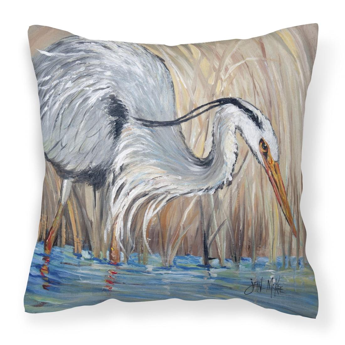 Caroline's Treasures Blue Heron Indoor/Outdoor Reversible Throw Pillow