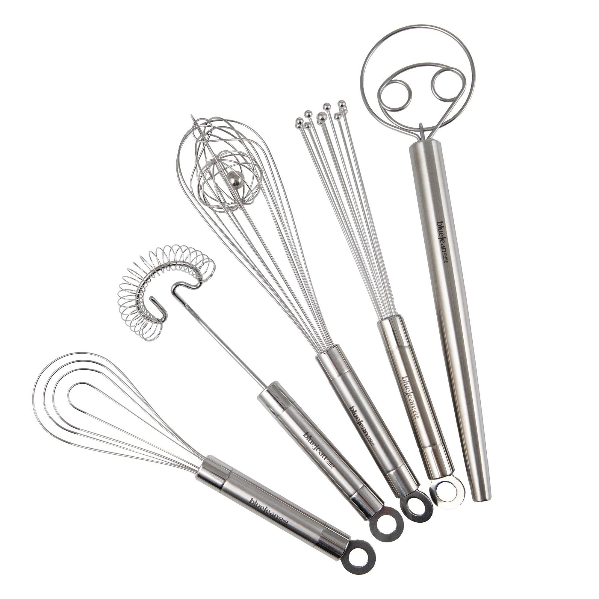 5-Piece Stainless Steel Whisk Set with Silver Finish