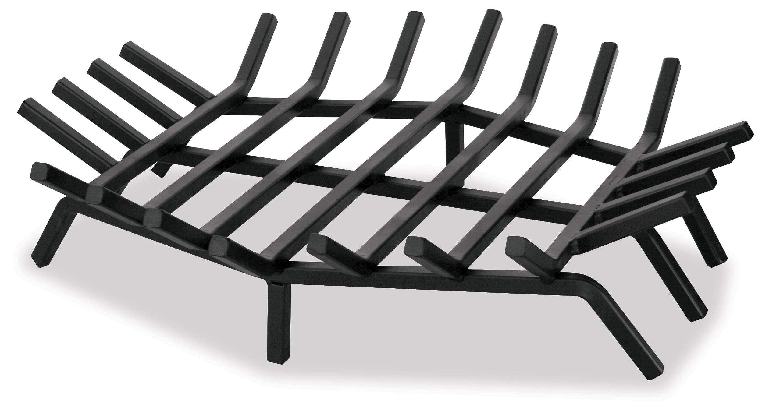 24-Inch Black Cast Iron Hexagon Fireplace Log Grate