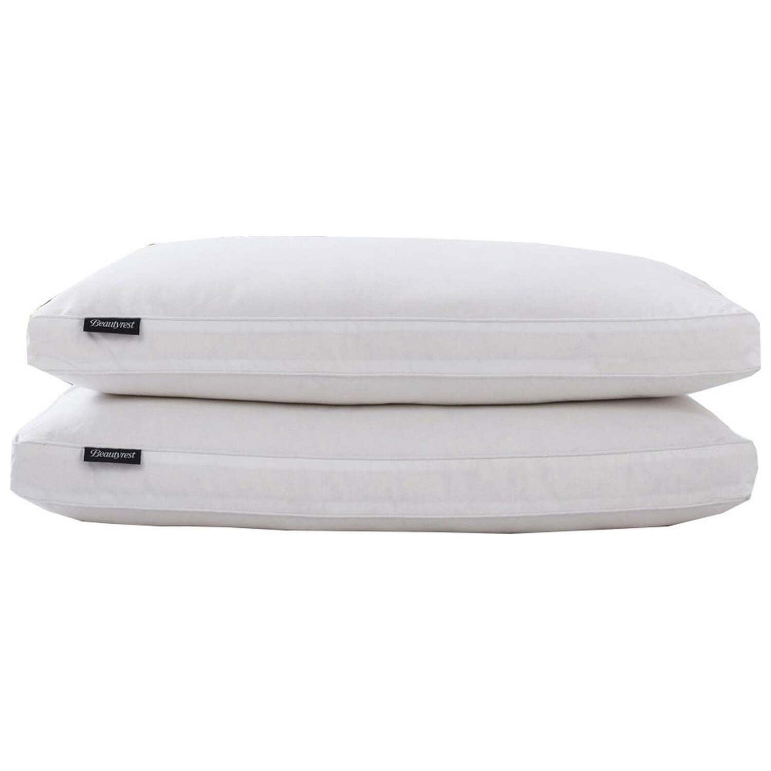 BeautyRest Tencel/cotton blend 90/10 Feather/Down Fiber Pillow (2PK) - Firm-Size:King