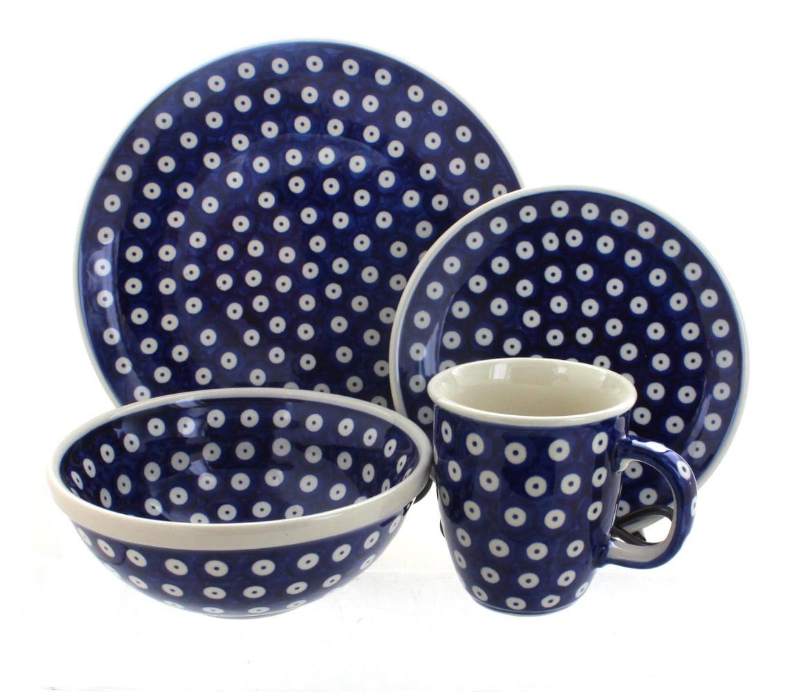 Blue Rose Polish Pottery Manufaktura Dinnerware (4PC)