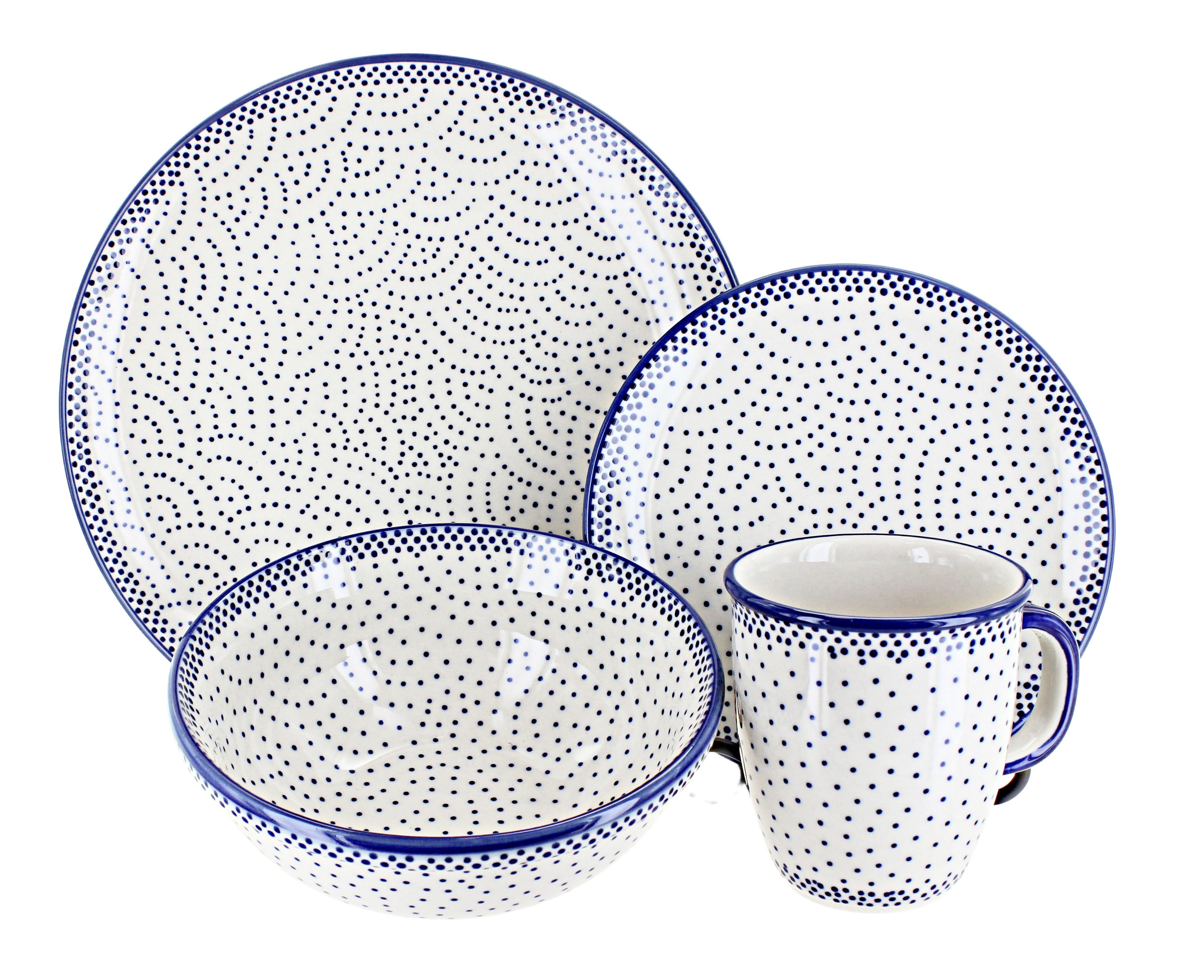 Blue Rose Polish Pottery Manufaktura Dinnerware (4PC)