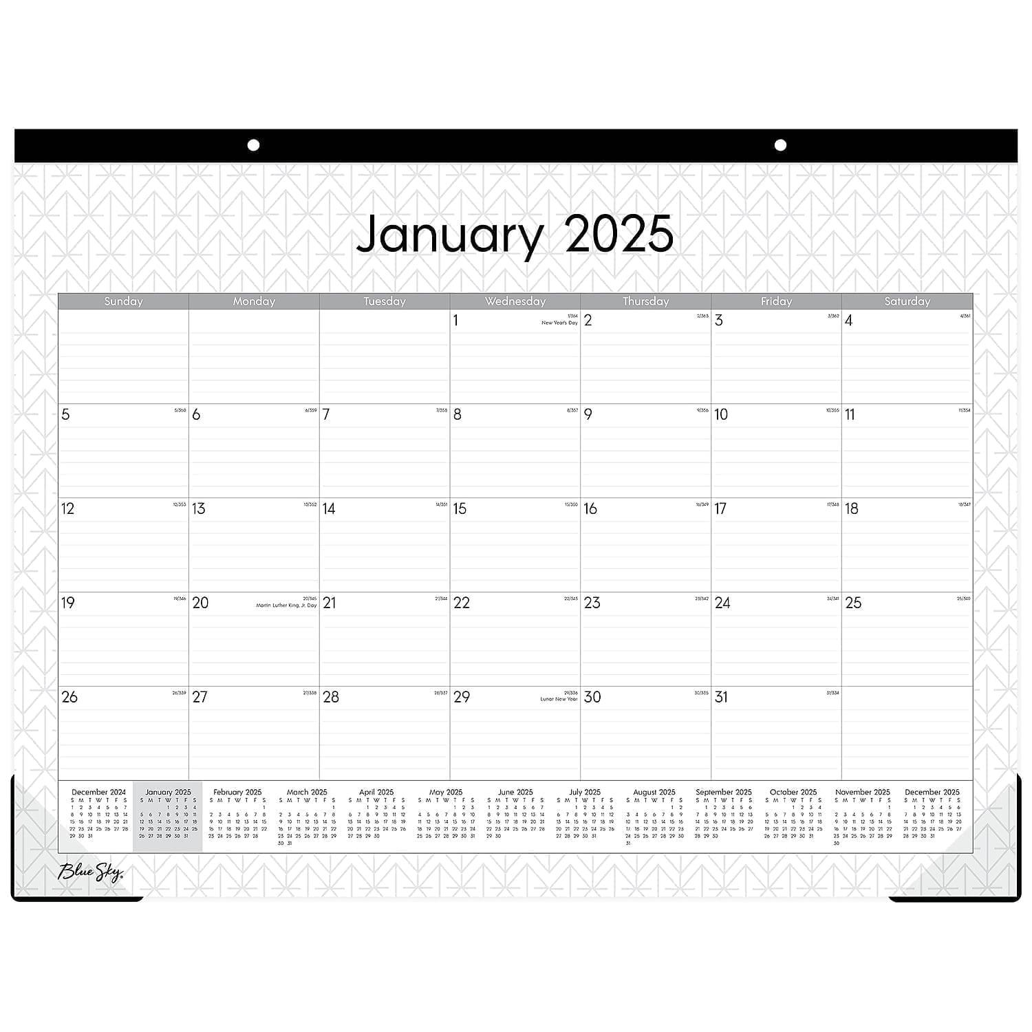 Blue Sky 2025 Desk Pad Calendar, 22x17, Enterprise