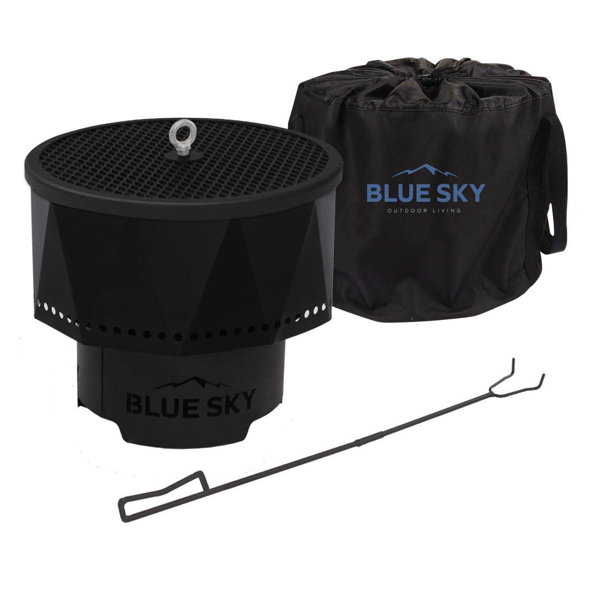 Blue Sky Outdoor Living Round Steel Wood Burning Smokeless Fire Pit