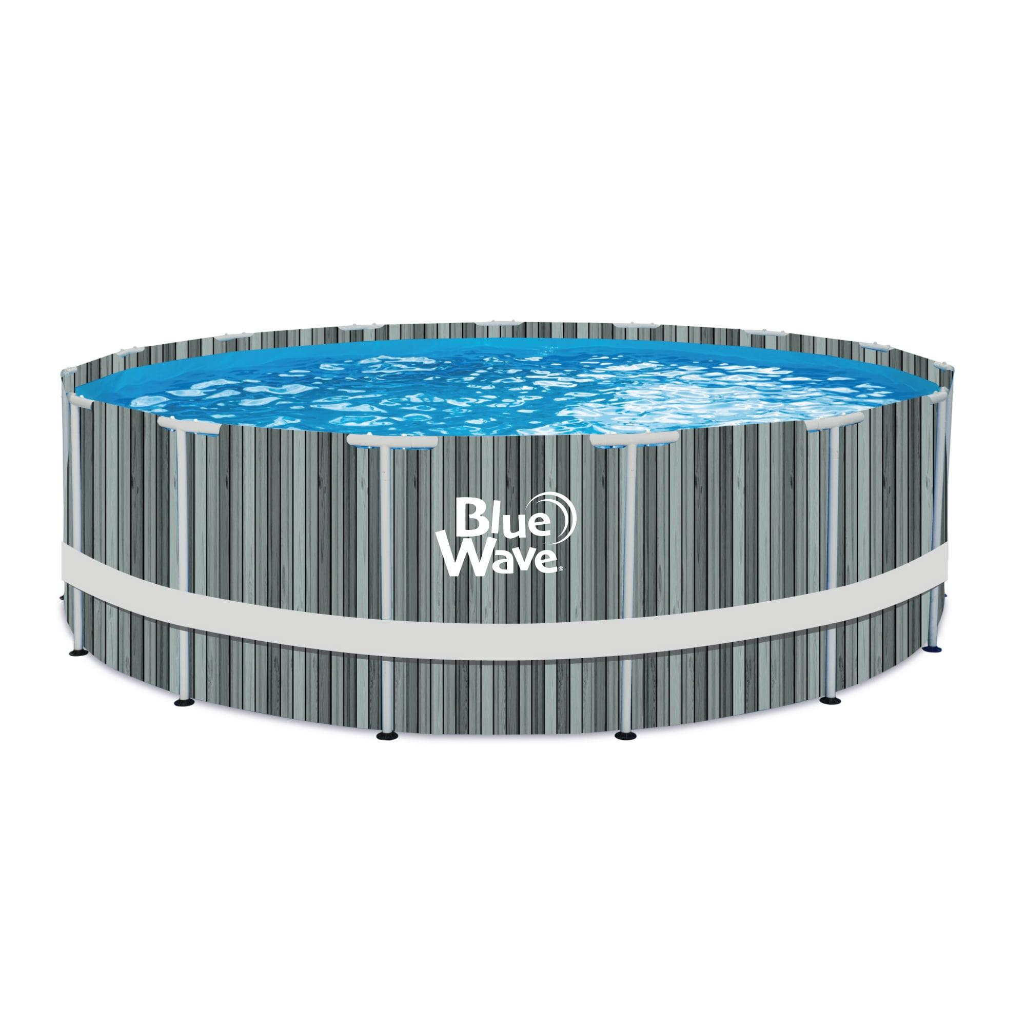 Blue Wave Aspen 15FT X 48IN Round Above Ground Swimming Pool Package with Cover