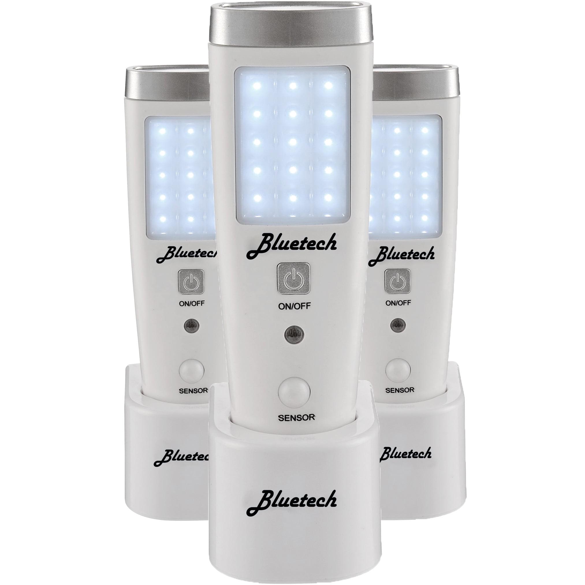 Bluetech White Rechargeable LED Flashlight Night Light Set