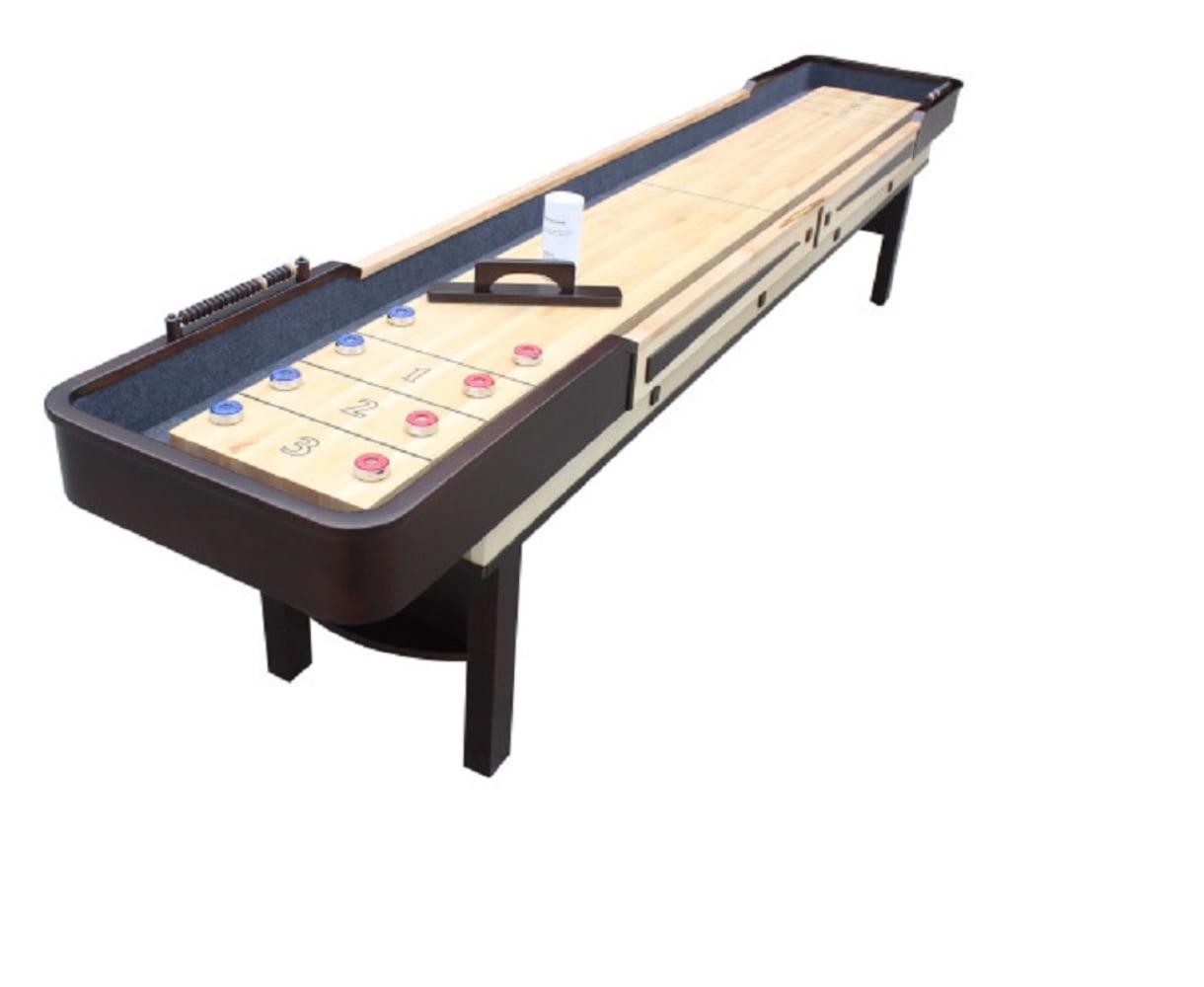 9 ft Espresso Birch Shuffleboard Table with Accessories