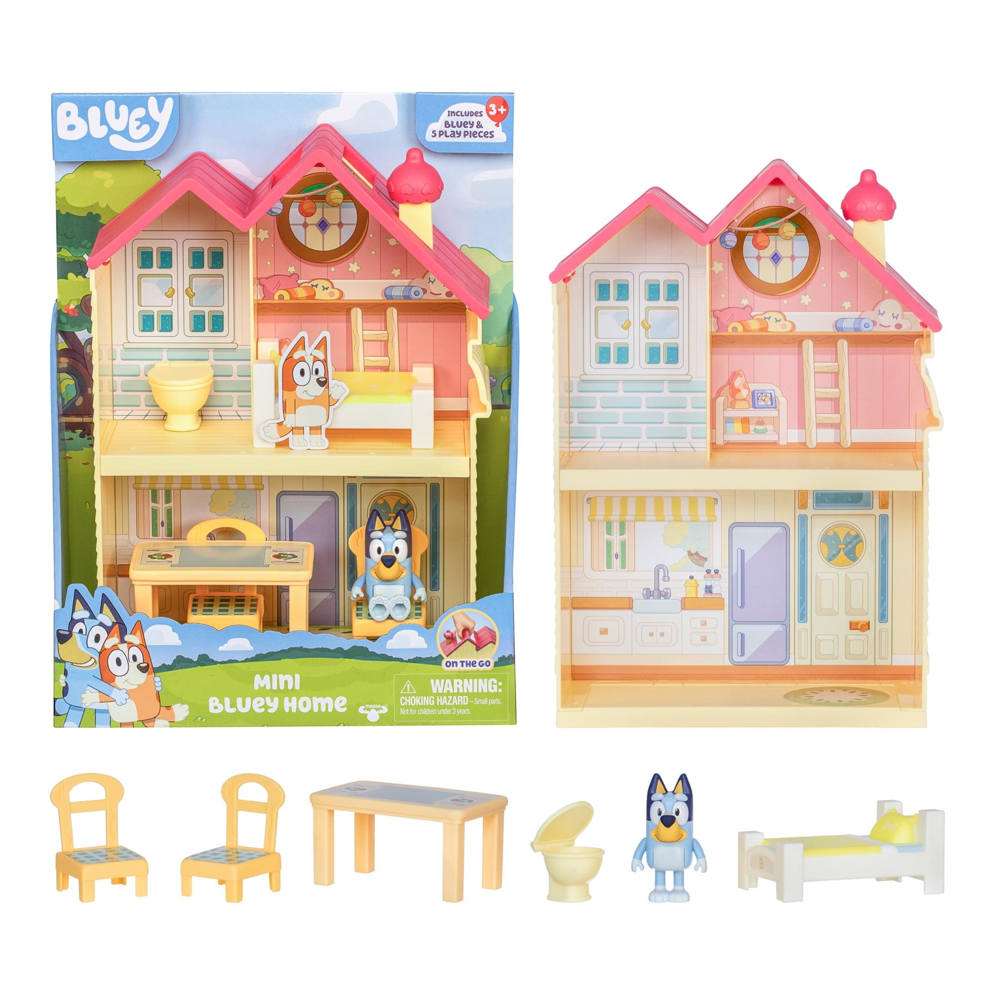 Bluey Mini Home Playset, Includes Bluey Figure With 5 Play Pieces , Toddler Toy