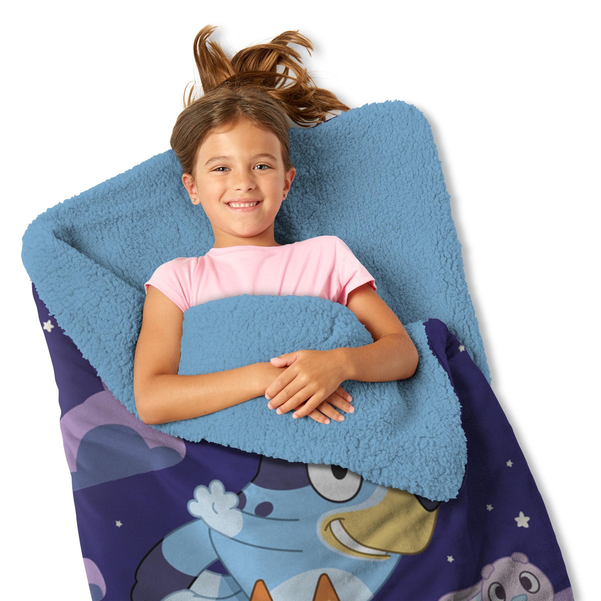 The Northwest Bluey Slumber Pups Silk Touch Throw Blanket Sherpa Slumber Bag 27x56 Inches