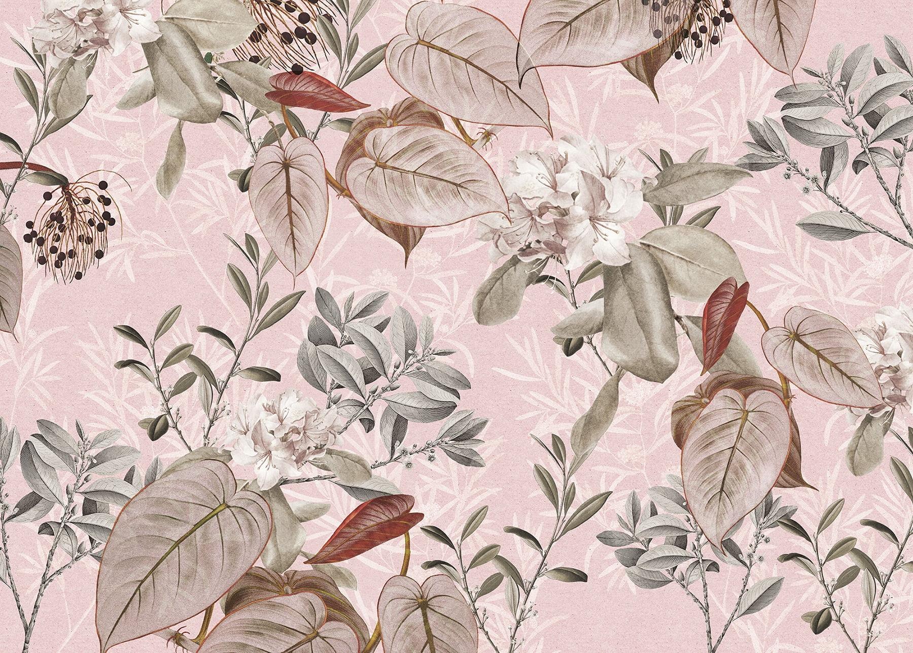 Blush Branches Wall Mural