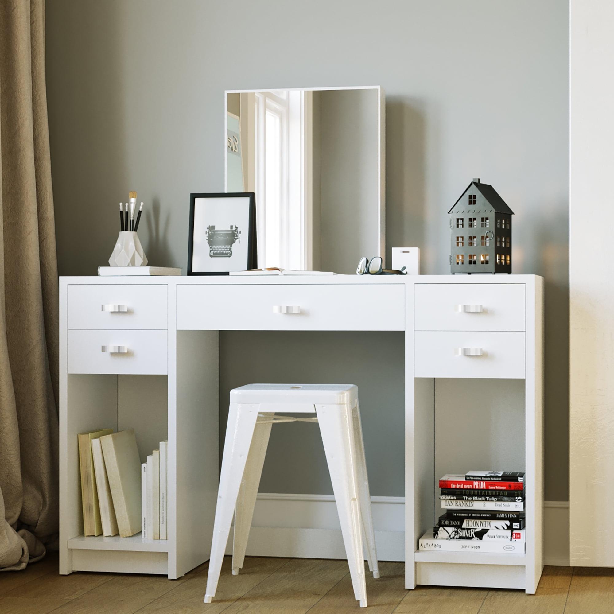 Boahaus Christina Modern Vanity Table, White Finish, for Bedroom