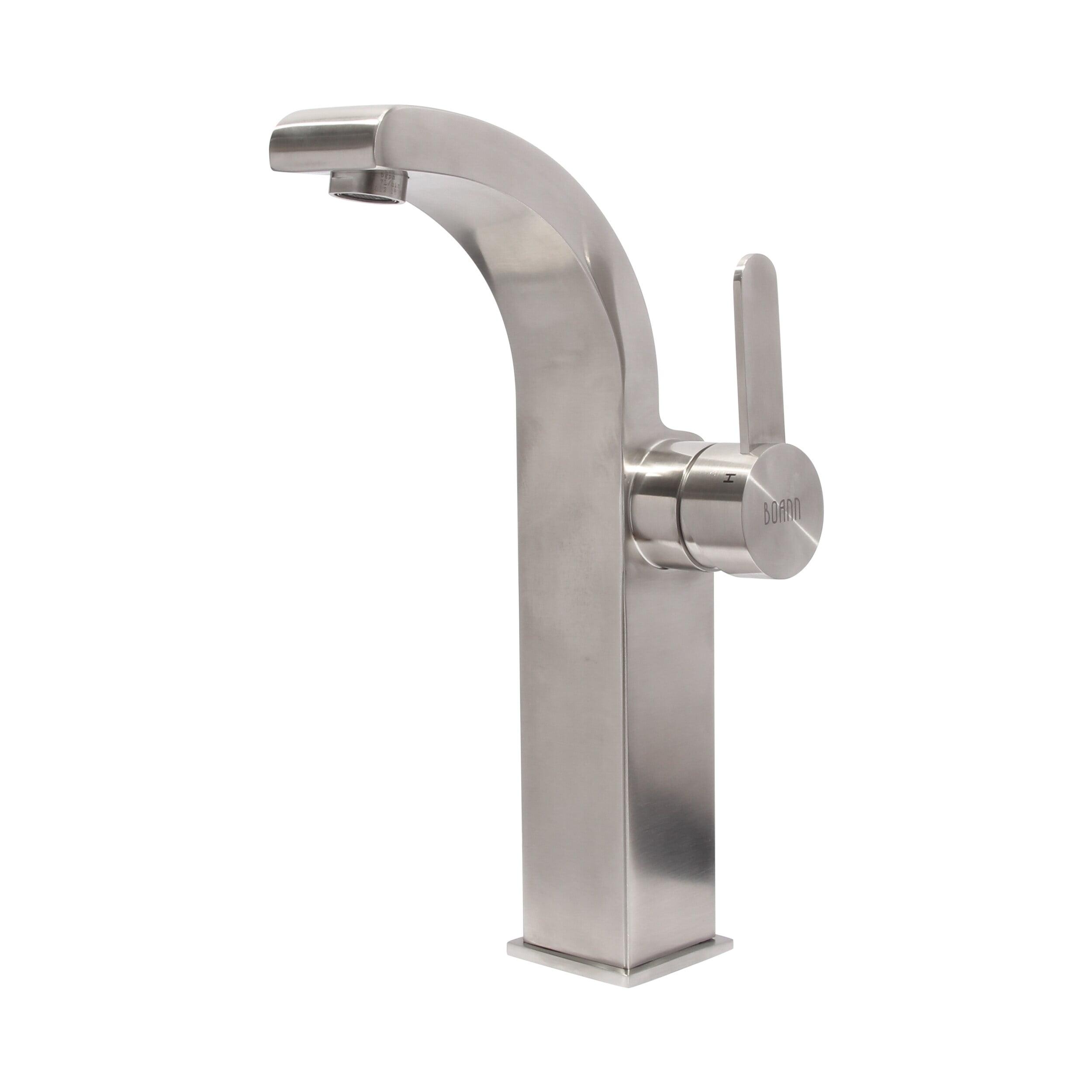 Priscilla Brushed Nickel 15'' Stainless Steel Vessel Faucet