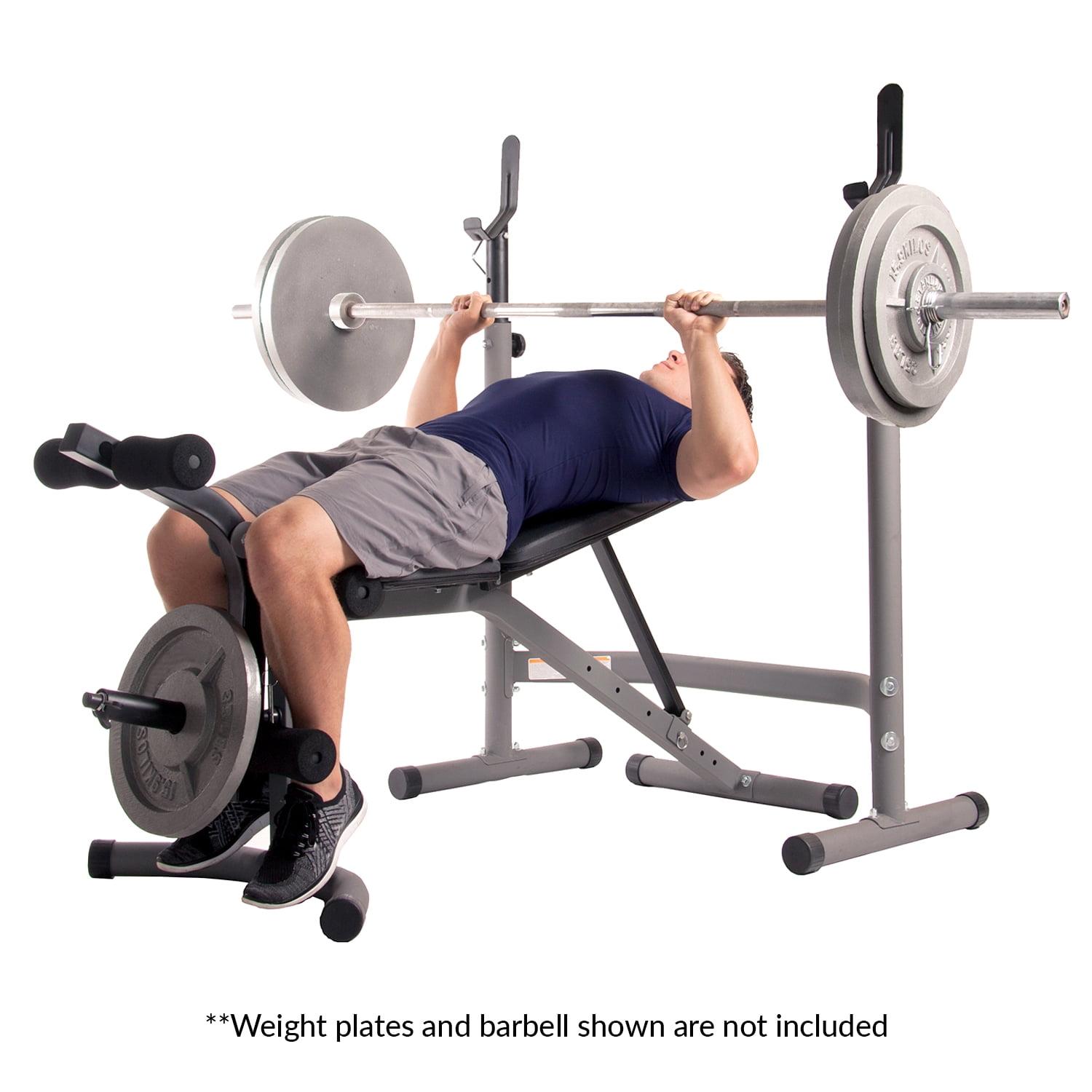 Adjustable Steel and Vinyl Freestanding Olympic Weight Bench