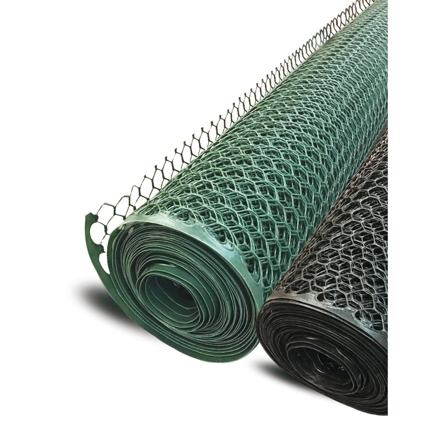 Black and Green Plastic Chicken Wire Netting, 3 ft x 25 ft