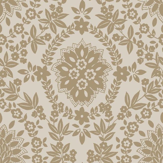 Boho Baroque Damask Peel & Stick Damask Roll