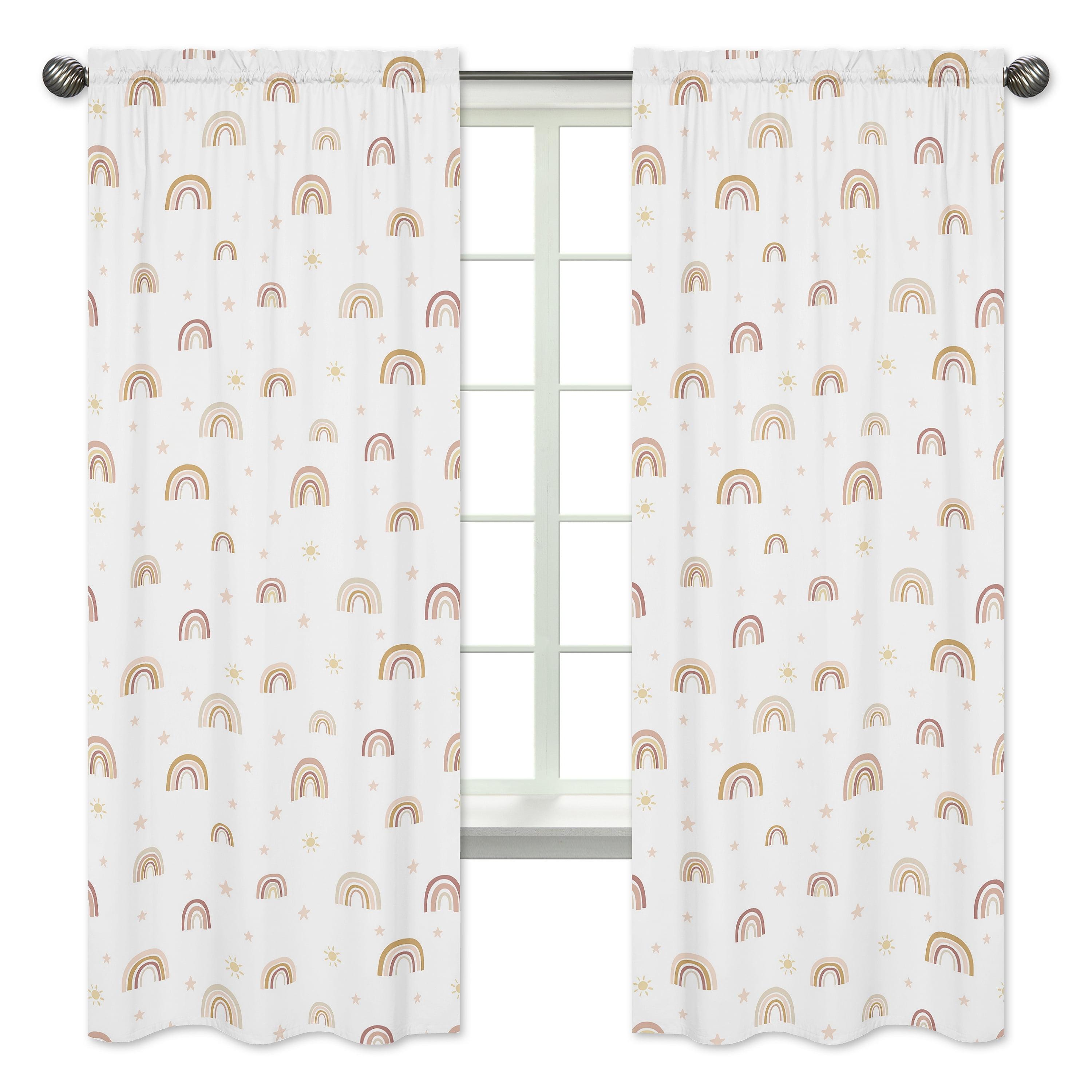 Semi-Sheer Rod Pocket Curtain Panels (Set of 2)