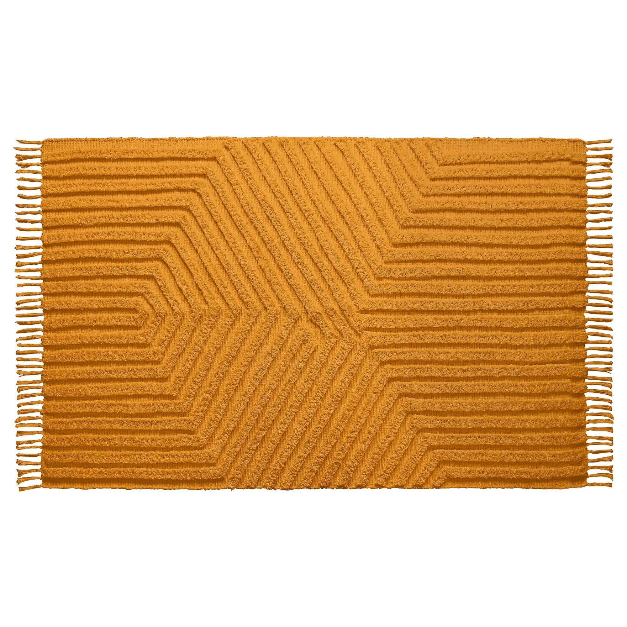 Boho Rugs for Living Room 4x6, Farmhouse Cotton Area Rug for Bedroom, Washable Tufted Indoor Floor Carpet for Kitchen Dorm Office Dining Room Office H