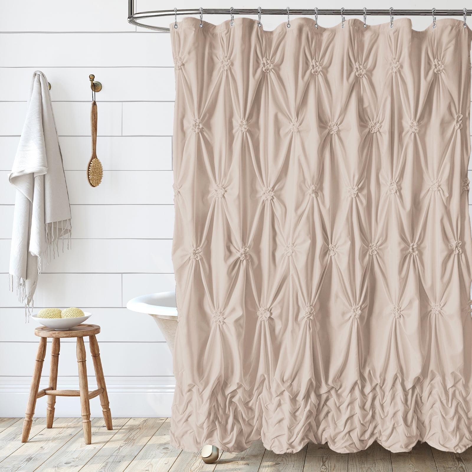 Madison Park Laurel Tufted Semi-Sheer Shower Curtain