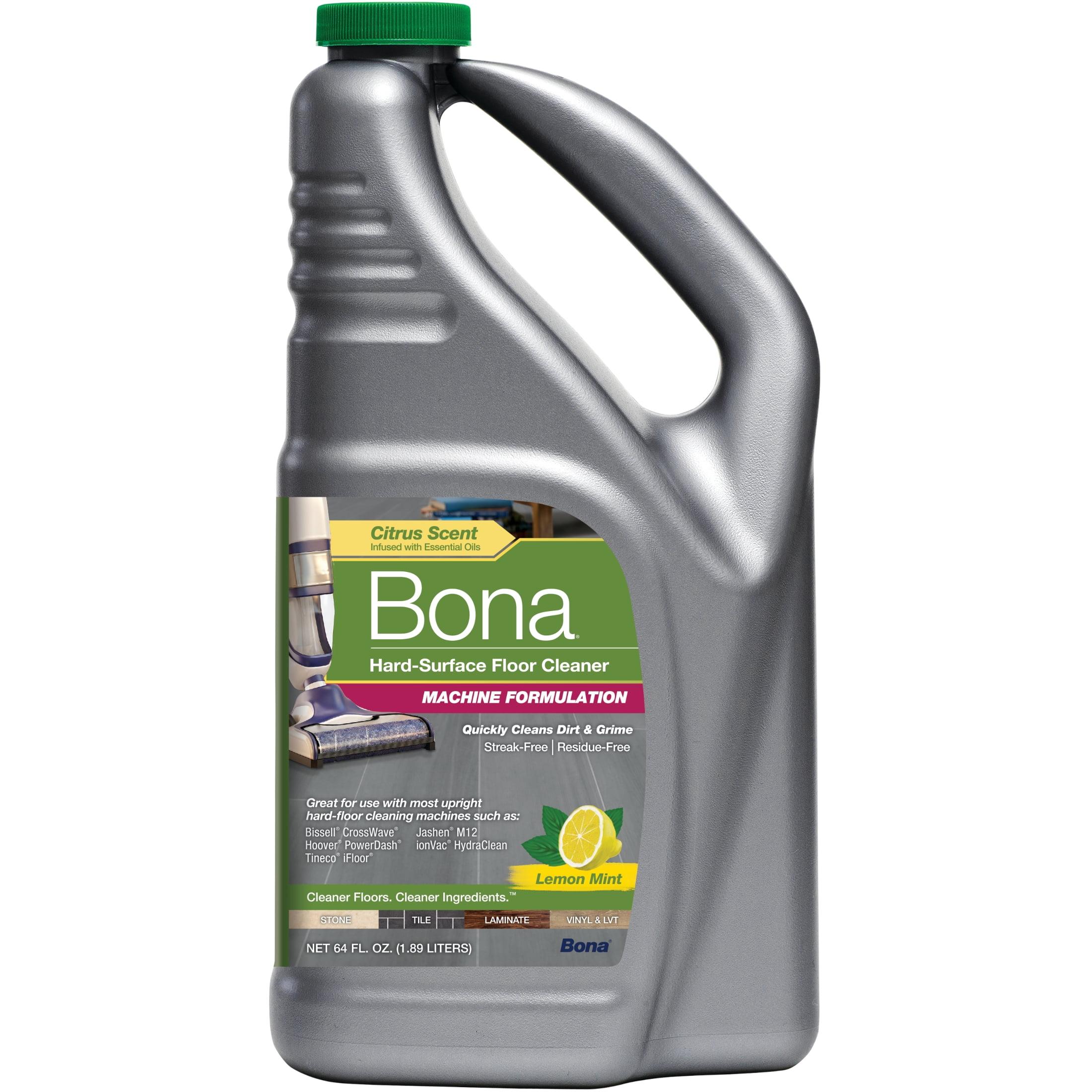 Bona® Hard-Surface Floor Cleaner - Hard-Floor Cleaning Machine Formulation, Lemon Mint, 64 fl oz