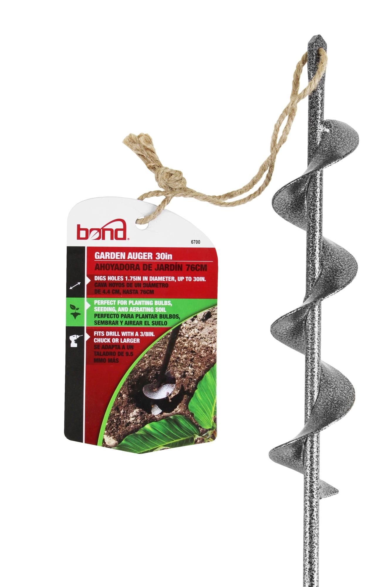 Bond Steel Garden Metal Handle Roto Digger Auger, 30 Inches