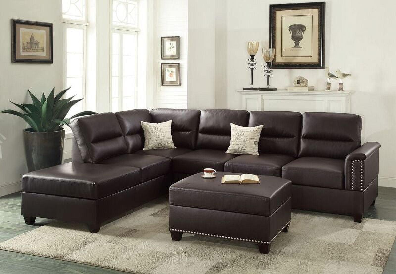 Lebrun 3 - Piece Faux Leather Sectional