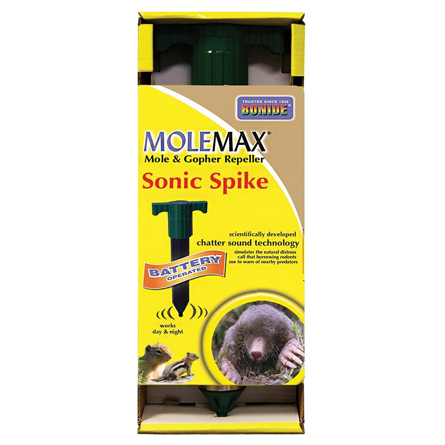 MoleMax Green Battery Operated Sonic Repellent Spike