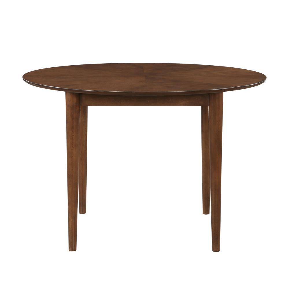 Bonito 47-inch Round Walnut Wood Dining Table