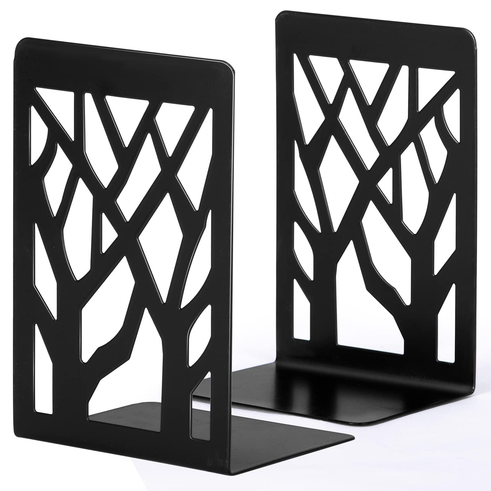 Book Ends, Bookends, Book Ends for Shelves, Bookends for Shelves, Bookend, Book Ends for Heavy Books, Book Shelf Holder Home Decorative, Metal Bookends Black 1 Pair, Bookend Supports, Book Stoppers
