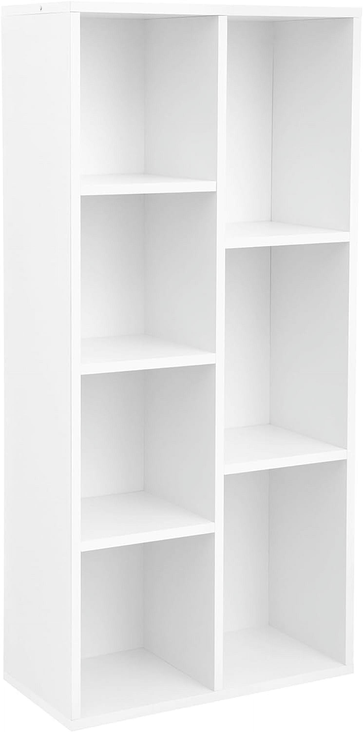 VASAGLE Bookcase, Bookshelf with 7 Compartments, Freestanding Shelves and Cube Organizer, for Display in Living Room, Bedroom, and Home Office, White ULBC27WT