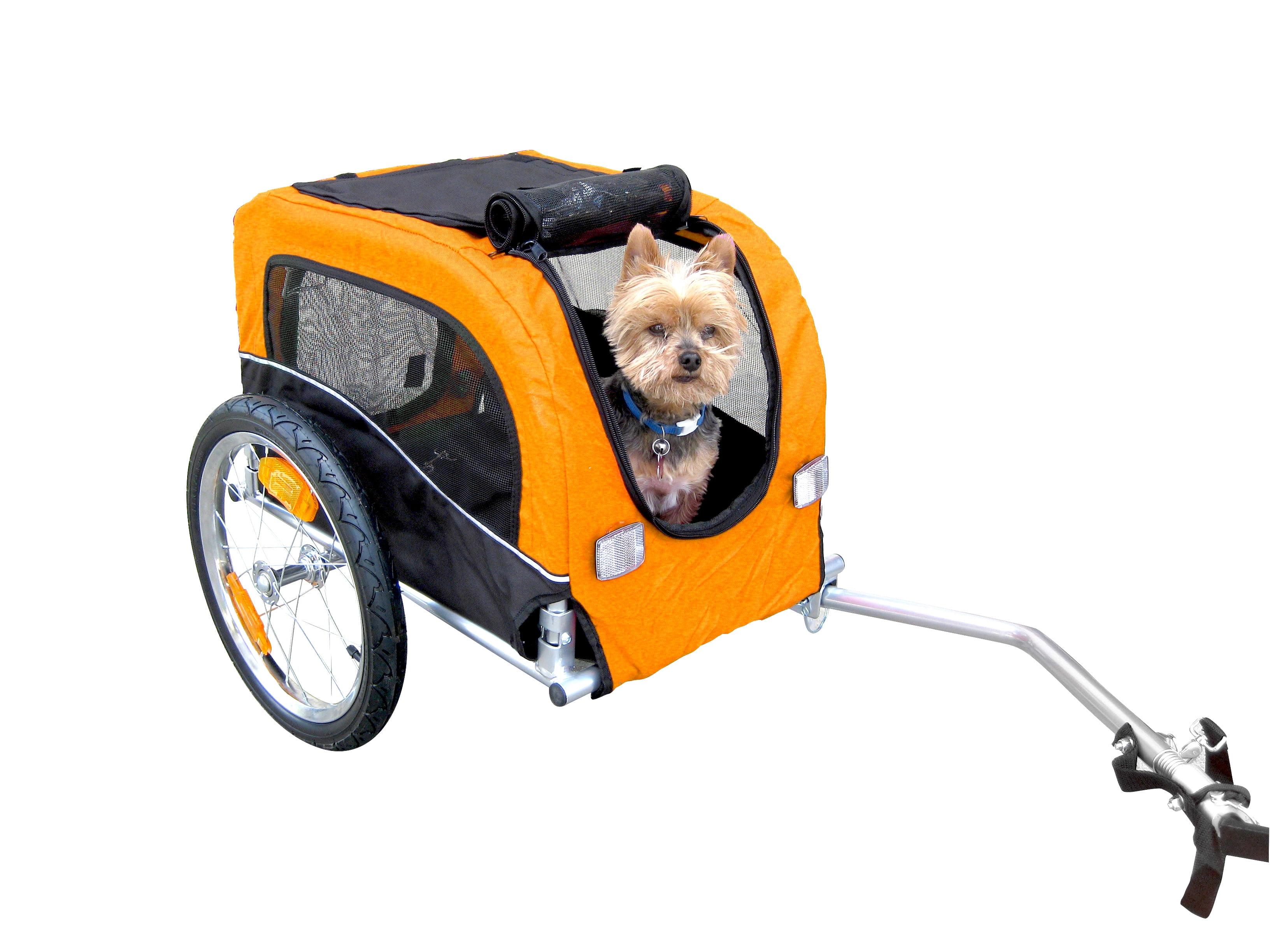 Booyah Small Orange Pet Bicycle Trailer