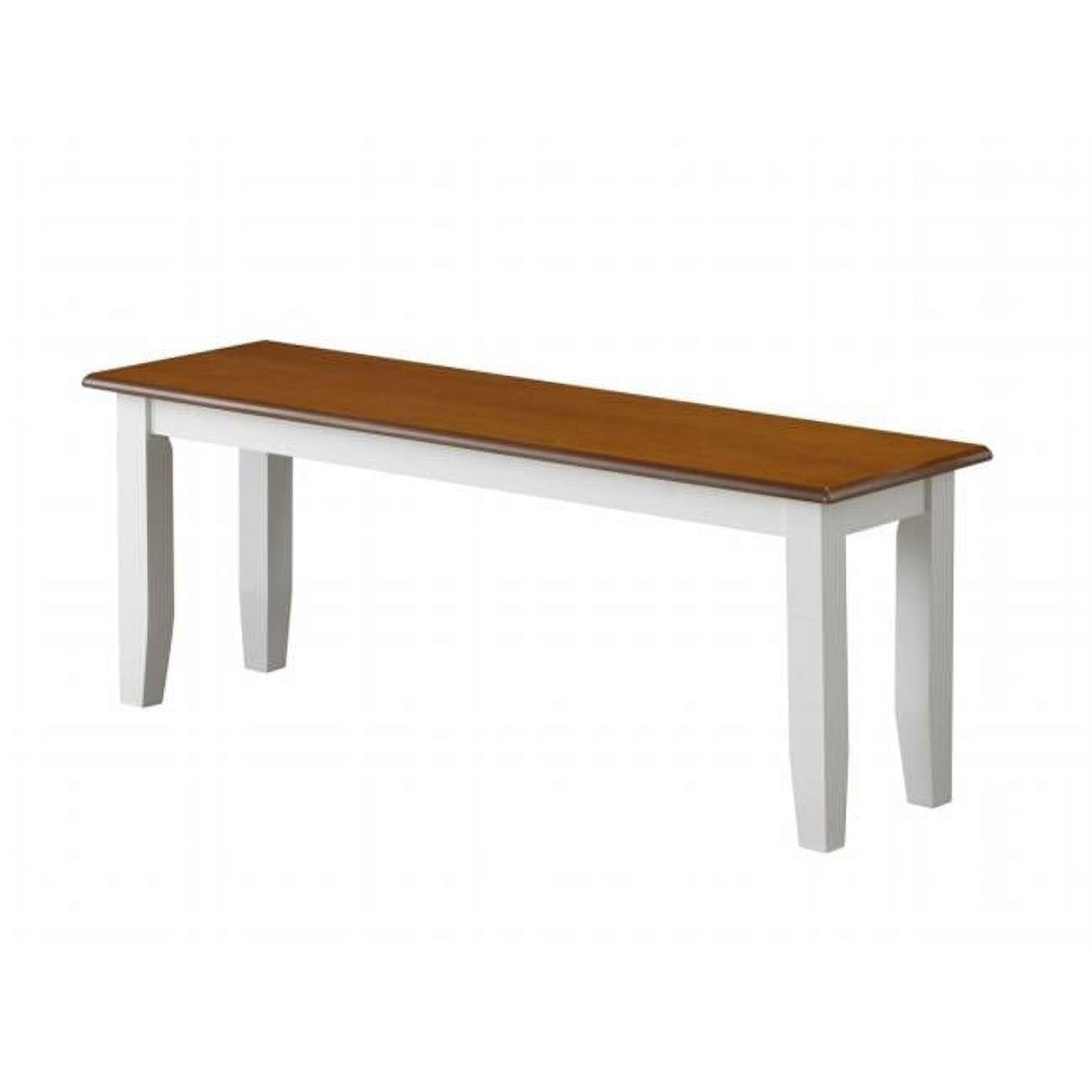 Bloomington 48" Cream and Honey Oak Shaker Bench