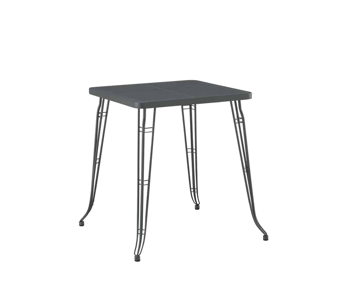 Carson Square Bar Height Table Gray - Boraam: 42.25" Farmhouse Style, Metal Frame, Seats 2