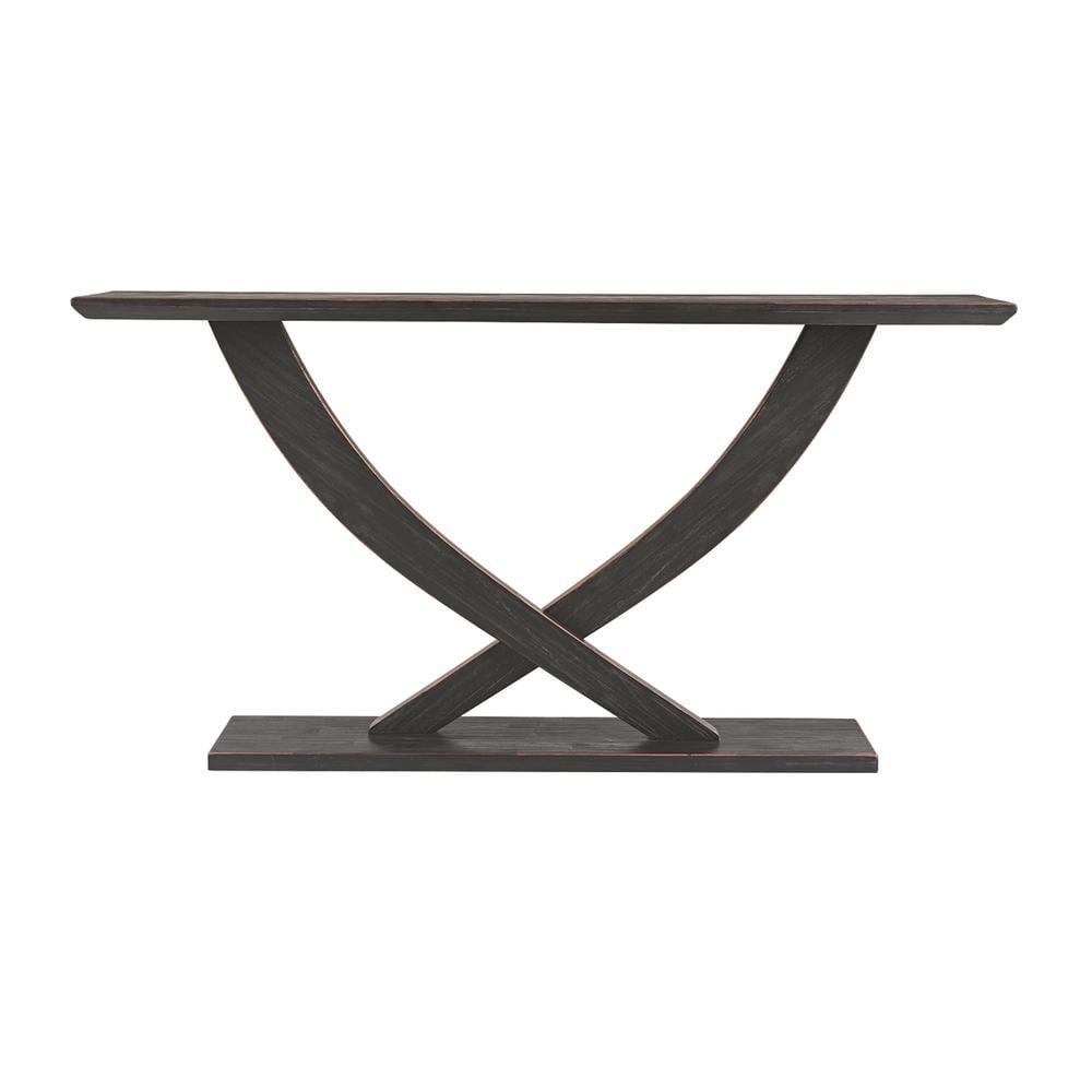 Rasmus Console Table Black Charcoal - Boraam: Acacia Wood, Hallway Display, Rubberwood Frame