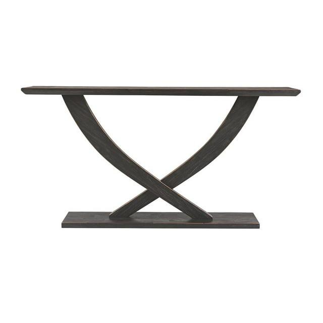 Rasmus Console Table Black Charcoal - Boraam: Acacia Wood, Hallway Display, Rubberwood Frame