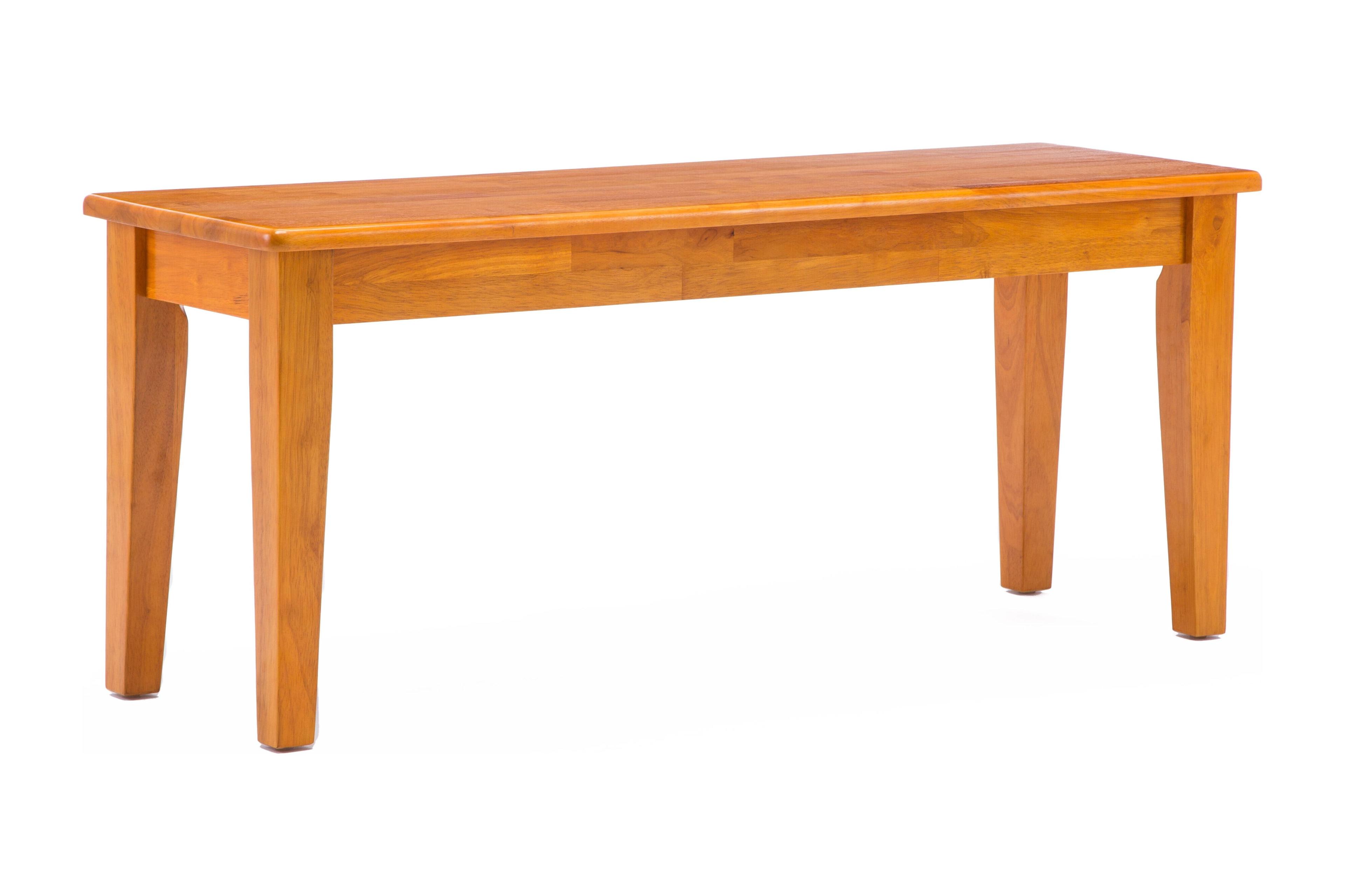 Eco-Friendly Rubberwood Shaker Style 45'' Dining Bench in Oak